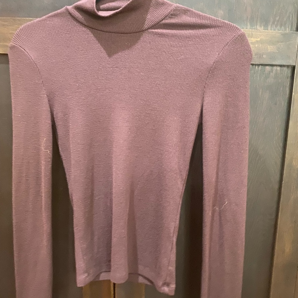 Abercrombie & Fitch Brown Cowl Turtleneck Shirt